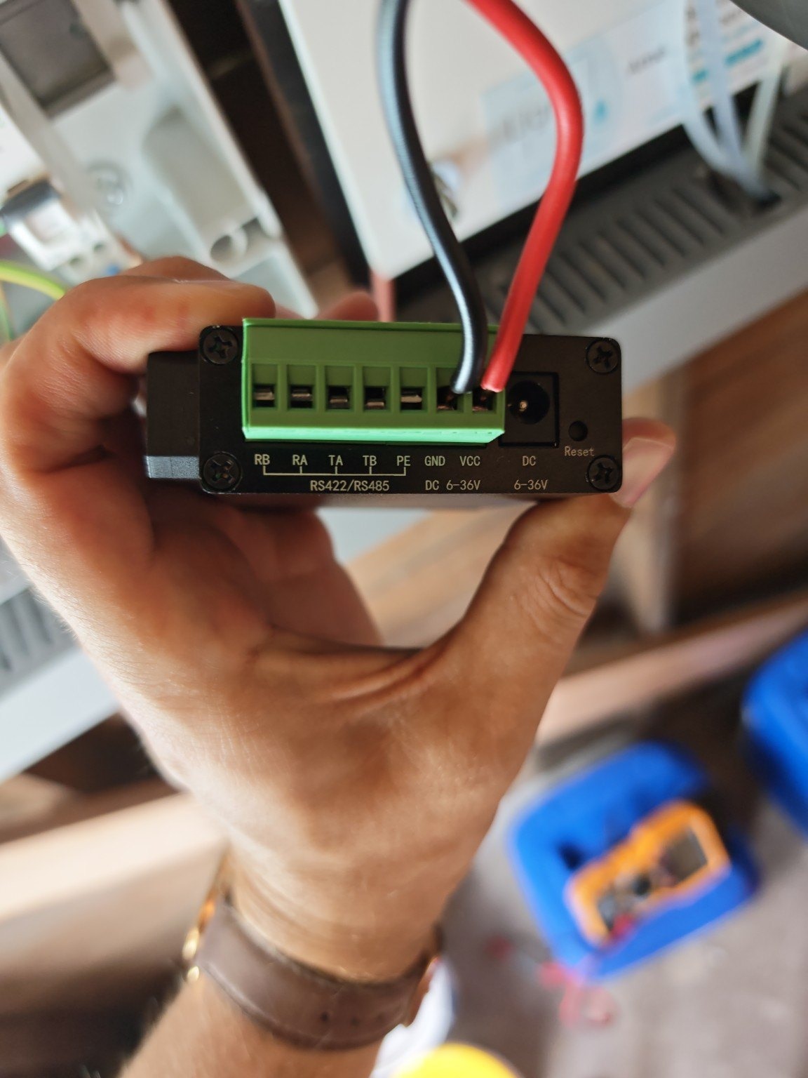 Bornier alimentation du Waveshare